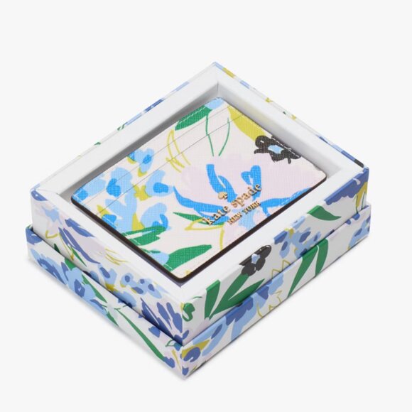 NWT - Kate Spade Boxed Madison Floral Small Slim Card Holder - Picture 1 of 17